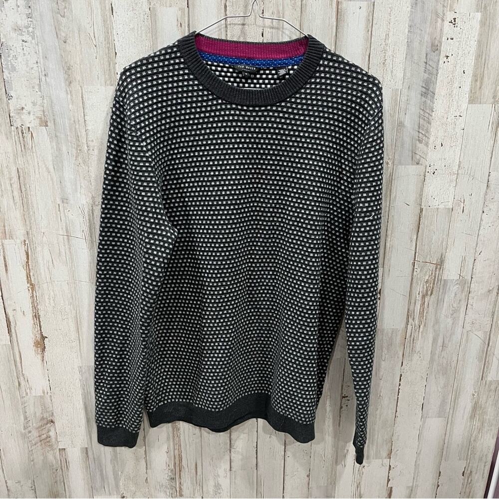 Ted Baker Black and White Crewneck Sweater